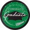 Emerald Green Graduation Paper 6.75 Inch Dessert Plates (18/Pkg)